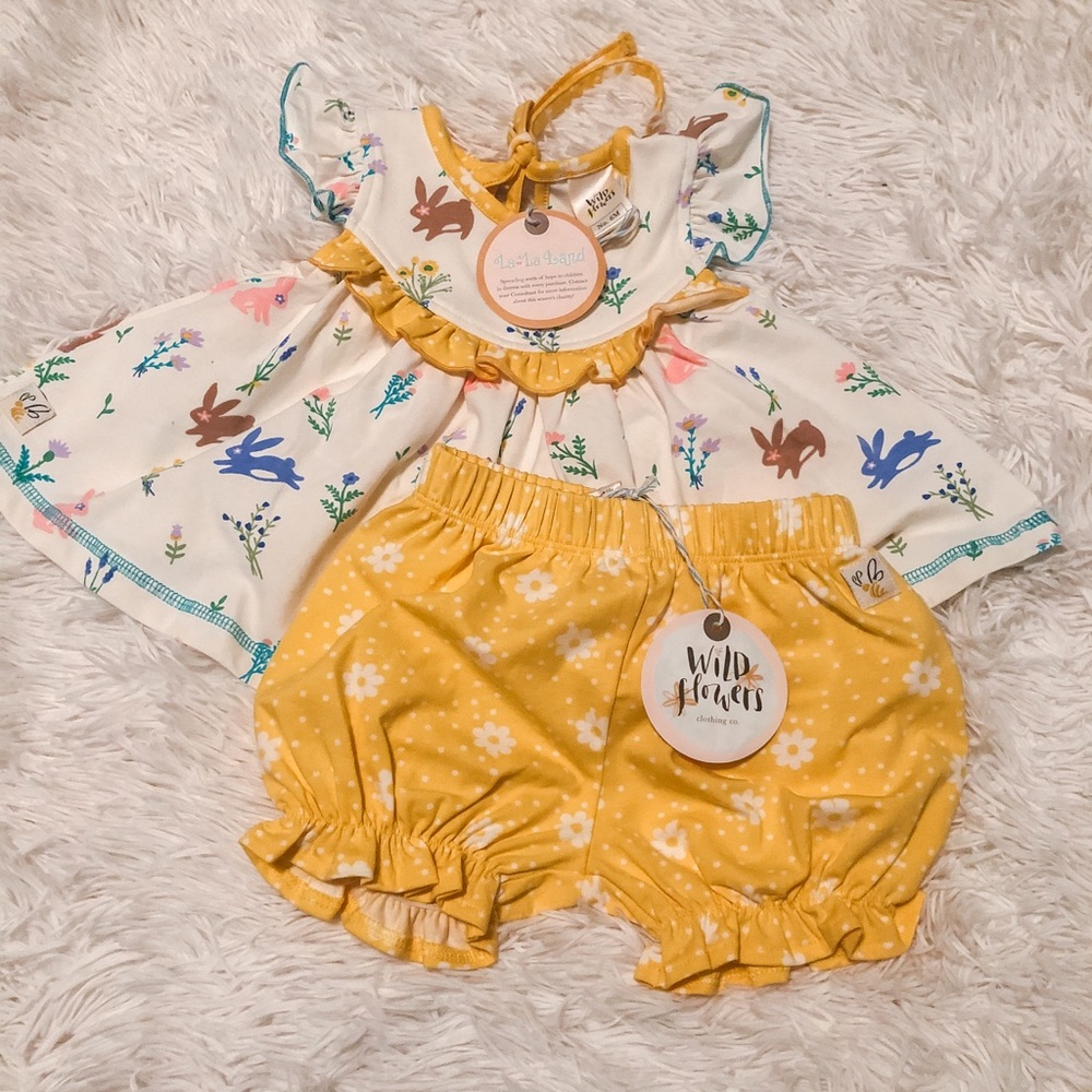 Wildflowers La La Land 6m Top and Bloomer Set NWT